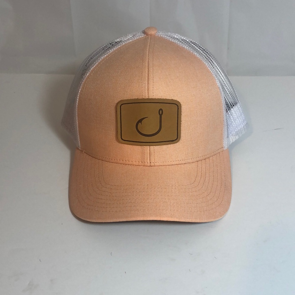 Avid gear Trucker Style Salmon Peach Colored Hat Similar to Huk brand